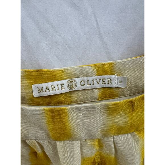 Marie Oliver Merrit Yellow Ruffle Blouse size M - Picture 2 of 3